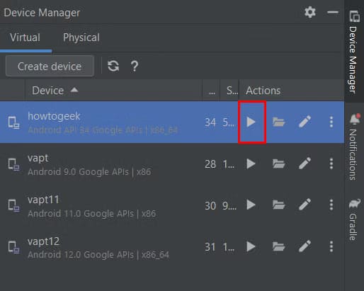 created-virtual-device-android-studio خطوات سهلة لإنشاء جهاز افتراضي باستخدام Android Studio