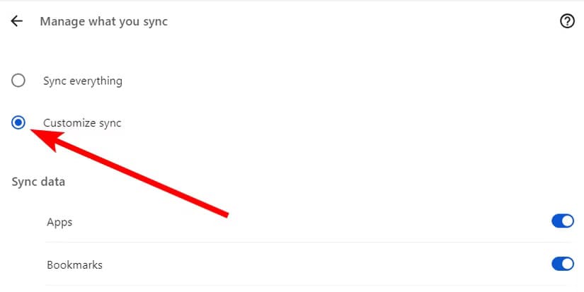 customize-sync-radio-button-chrome أفضل طرق لمزامنة متصفحك عبر جميع أجهزتك