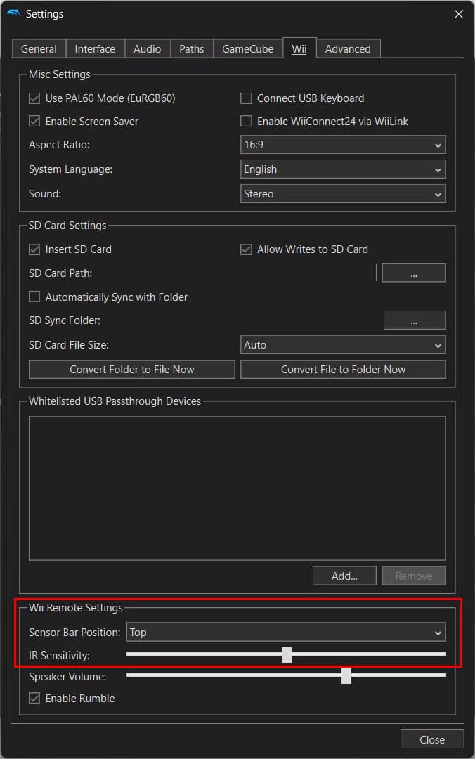 dolphin-emulator-wii-sensor-bar-position كيفية إعداد محاكي Dolphin لتشغيل ألعاب Wii وGameCube على Windows بسهولة