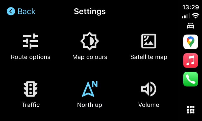 google-maps-settings-in-carplay كيفية الاستفادة من خرائط Google للملاحة عبر Apple CarPlay