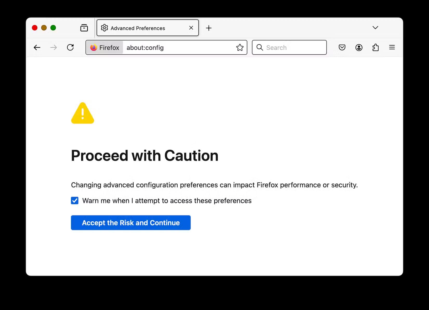 how-to-access-the-firefox-configuration-editor أفضل 10 إعدادات لتخصيص Firefox وتحسين الأداء والخصوصية