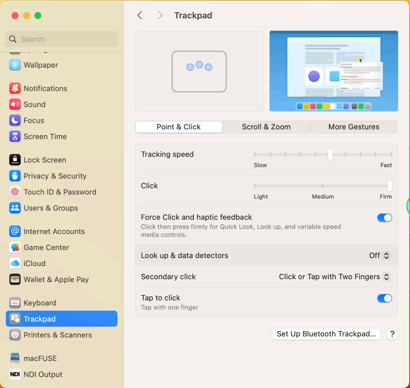 macos-trackpad-settings-anim أفضل الحركات على لوحة التتبع لتسريع العمل على Mac وWindows