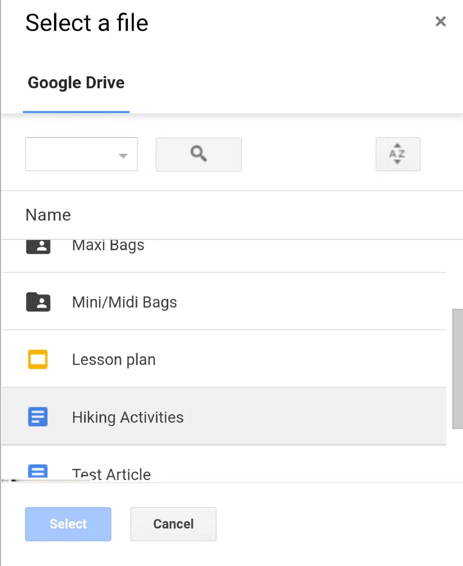 select-google-drive-file-chatgpt تحميل ملفات Google Drive إلى ChatGPT بخطوات سهلة وبسيطة