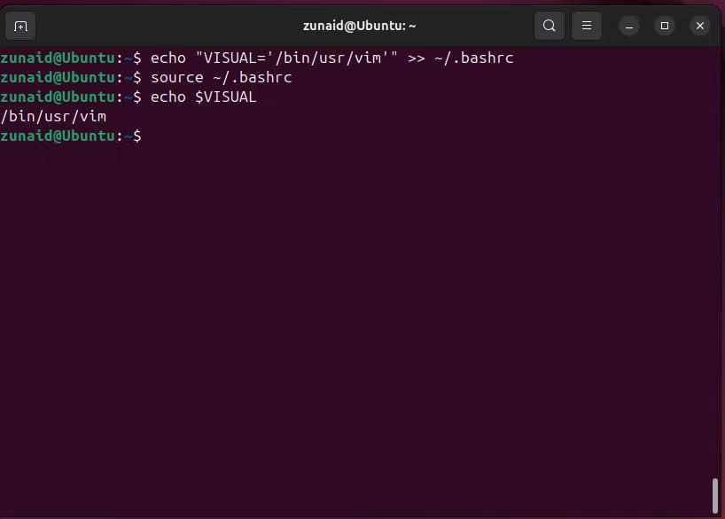 setting-the-visual-environment-variable-in-the-bashrc-file أفضل الطرق لتغيير محرر النصوص الافتراضي على Linux بخطوات بسيطة