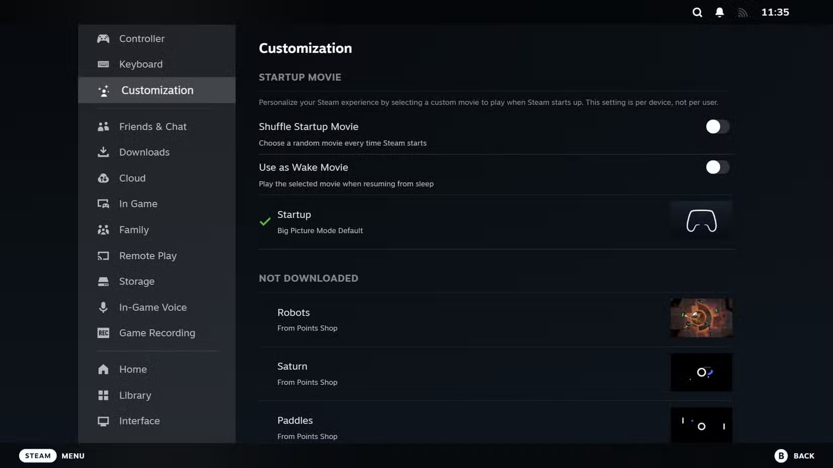 steam-customization-settings أفضل 5 طرق لتخصيص فيديو بدء تشغيل Steam على Steam Deck ووضع Big Picture