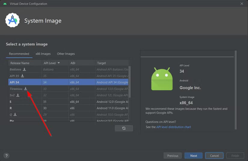 system-image-virtual-device-configuration-android-studio خطوات سهلة لإنشاء جهاز افتراضي باستخدام Android Studio