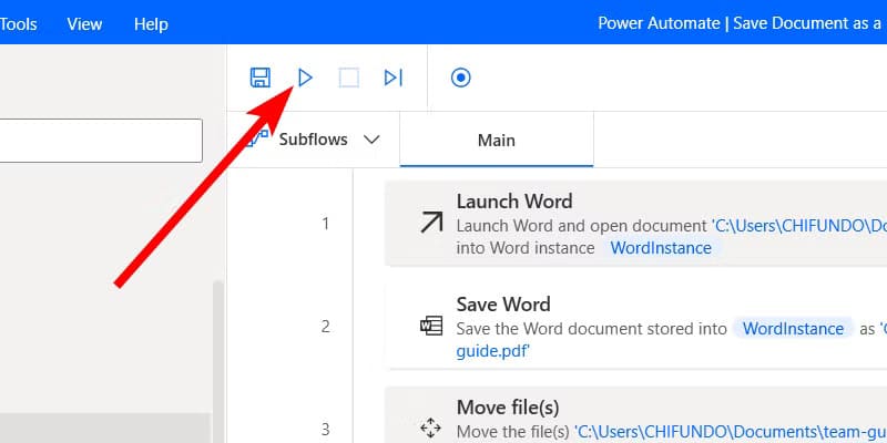 test-flow-power-automate-windows كيفية أتمتة المهام المتكررة باستخدام Power Automate لسطح المكتب