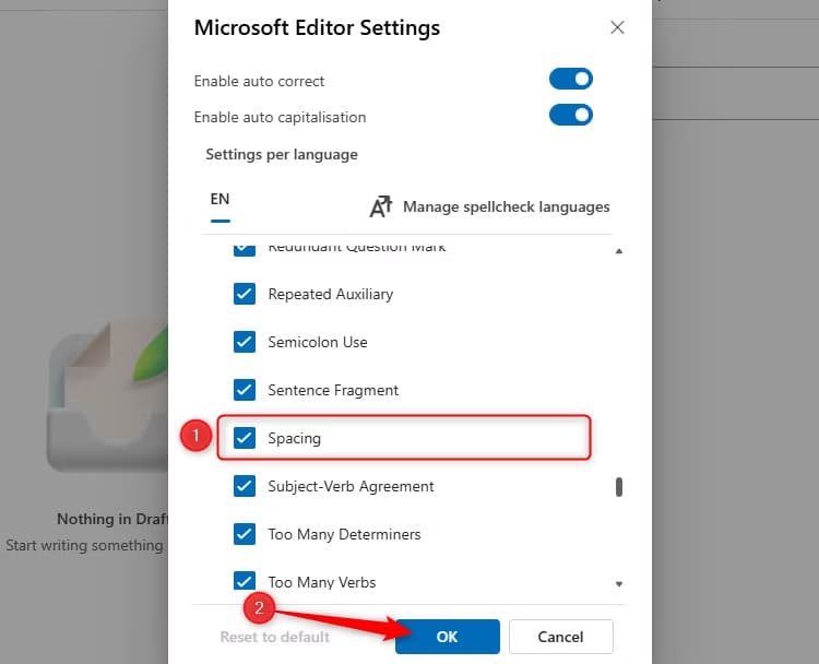 the-spacing-option-is-checked-in-outlook-s-editor-settings طريقة إظهار الأحرف المخفية والرموز غير القابلة للطباعة في Outlook بسهولة