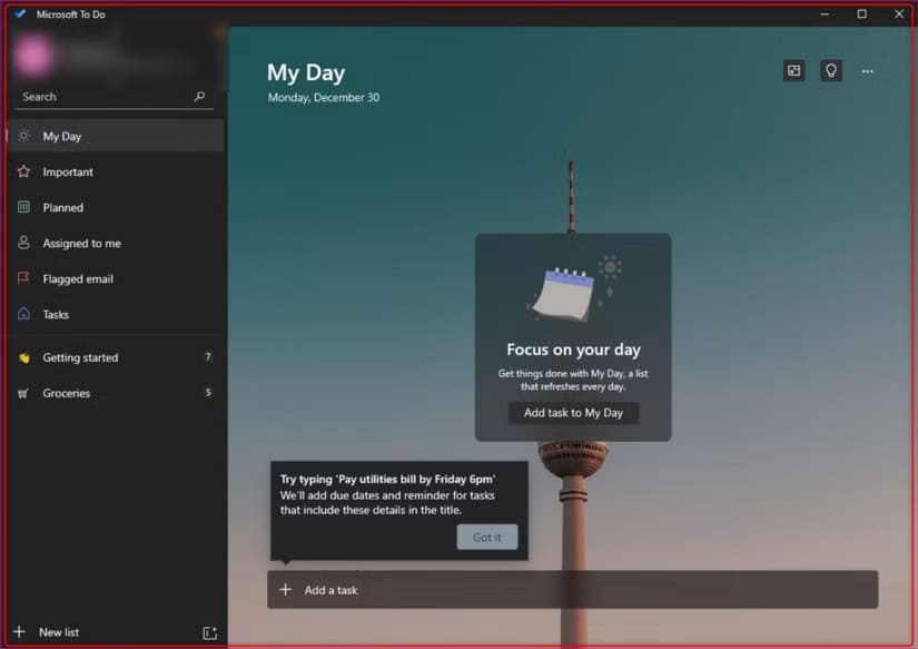 to-do-start أفضل طريقة لاستخدام Microsoft To Do لزيادة الإنتاجية اليومية