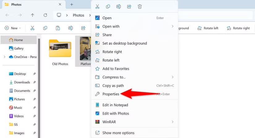 1-photo-properties طرق فعّالة لحذف بيانات EXIF من صورك في Windows 11 لحماية خصوصيتك