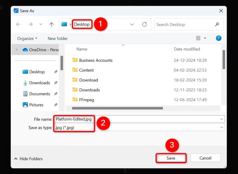 6-save-as-photos طرق فعّالة لحذف بيانات EXIF من صورك في Windows 11 لحماية خصوصيتك