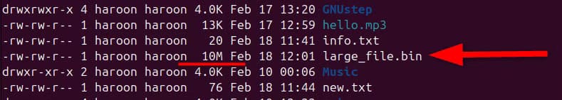 creating-specified-size-file-using-fallocate-command كيفية إنشاء ملفات بسهولة من خلال محطة طرفية Linux
