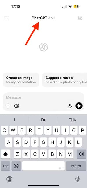 current-model-in-chatgpt-app-on-iphone نموذج o1 في ChatGPT وكيفية الاستفادة منه
