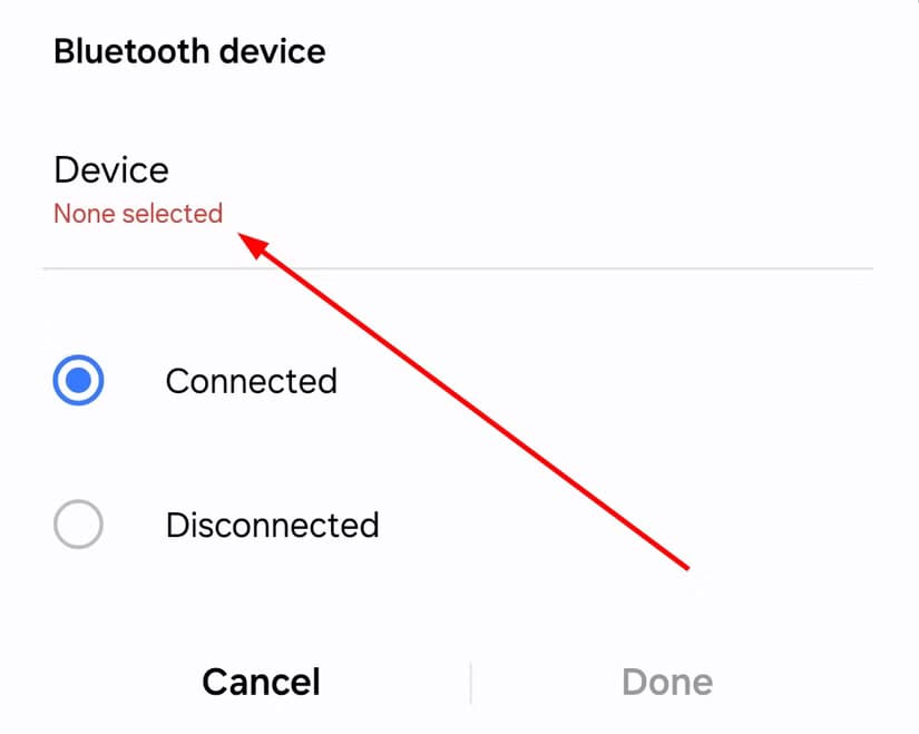 selected-devices-in-if-section-samsung-modes-and-routines تشغيل تطبيق الموسيقى تلقائيًا عند الاتصال بالبلوتوث على هواتف سامسونج
