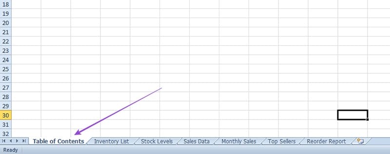 How-to-Create-a-Dynamic-Table-of-Contents-in-Excel-3 إنشاء جدول محتويات متغير في Excel لتسهيل التنقل بين البيانات