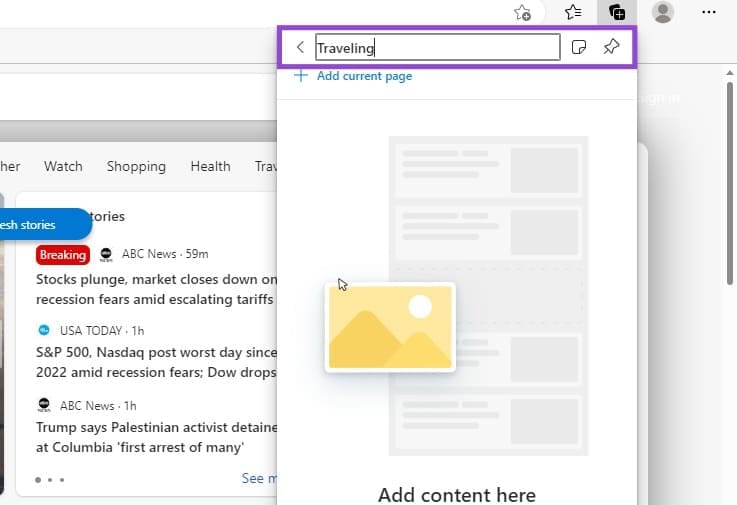 How-to-Use-Collections-in-Microsoft-Edge-5 تنظيم الصفحات بسهولة مع ميزة المجموعات في Microsoft Edge