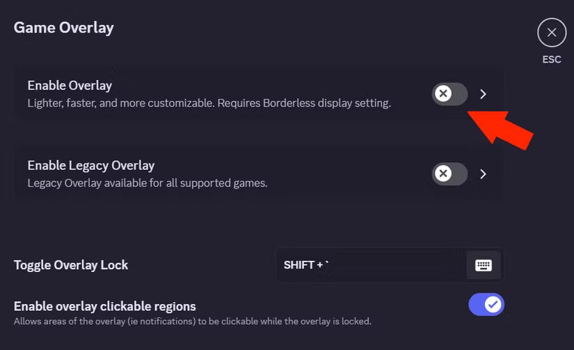 discord-game-overlay-steps-3 طريقة تعطيل تراكب اللعبة في Discord لتحسين الأداء وتجربة اللعب