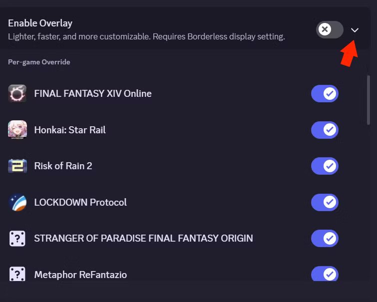 discord-game-overlay-steps-4 طريقة تعطيل تراكب اللعبة في Discord لتحسين الأداء وتجربة اللعب