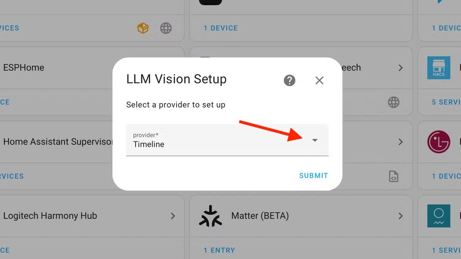 provider-dropdown-for-llm-vision-integration-in-home-assistant تحديد هوية الطارقين تلقائيًا باستخدام الذكاء الاصطناعي في Home Assistant