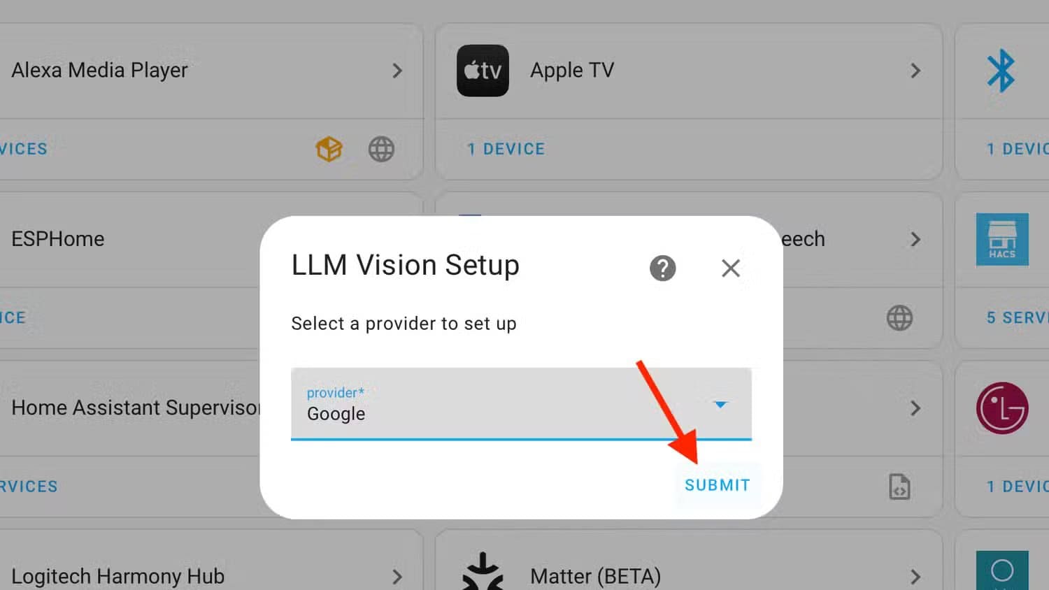 submit-button-for-llm-vision-integration-in-home-assistant تحديد هوية الطارقين تلقائيًا باستخدام الذكاء الاصطناعي في Home Assistant