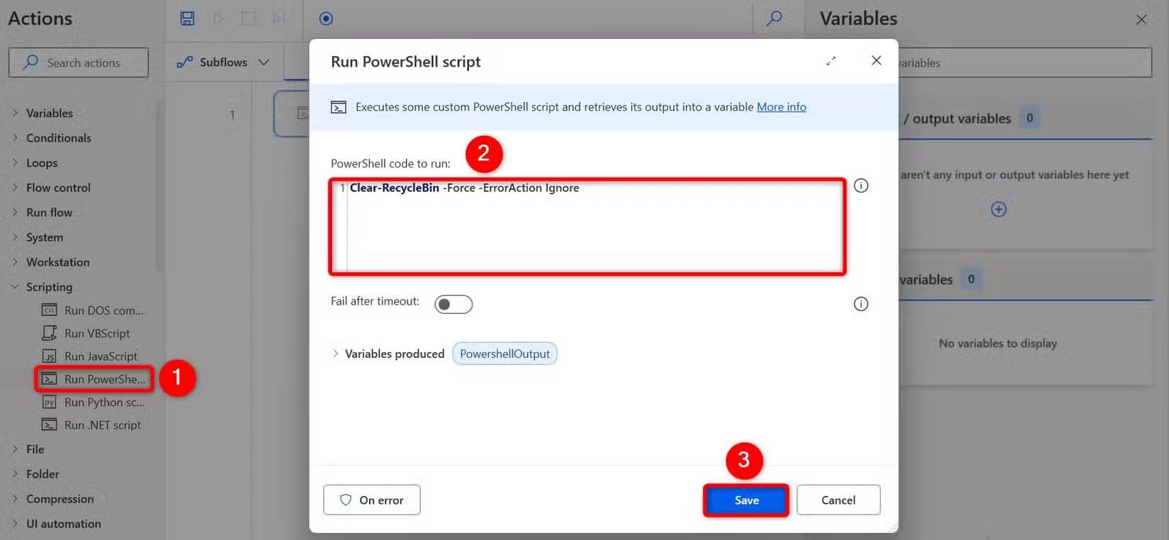 11-type-powershell-script أدوات Power Automate لتسريع المهام اليومية على Windows 11