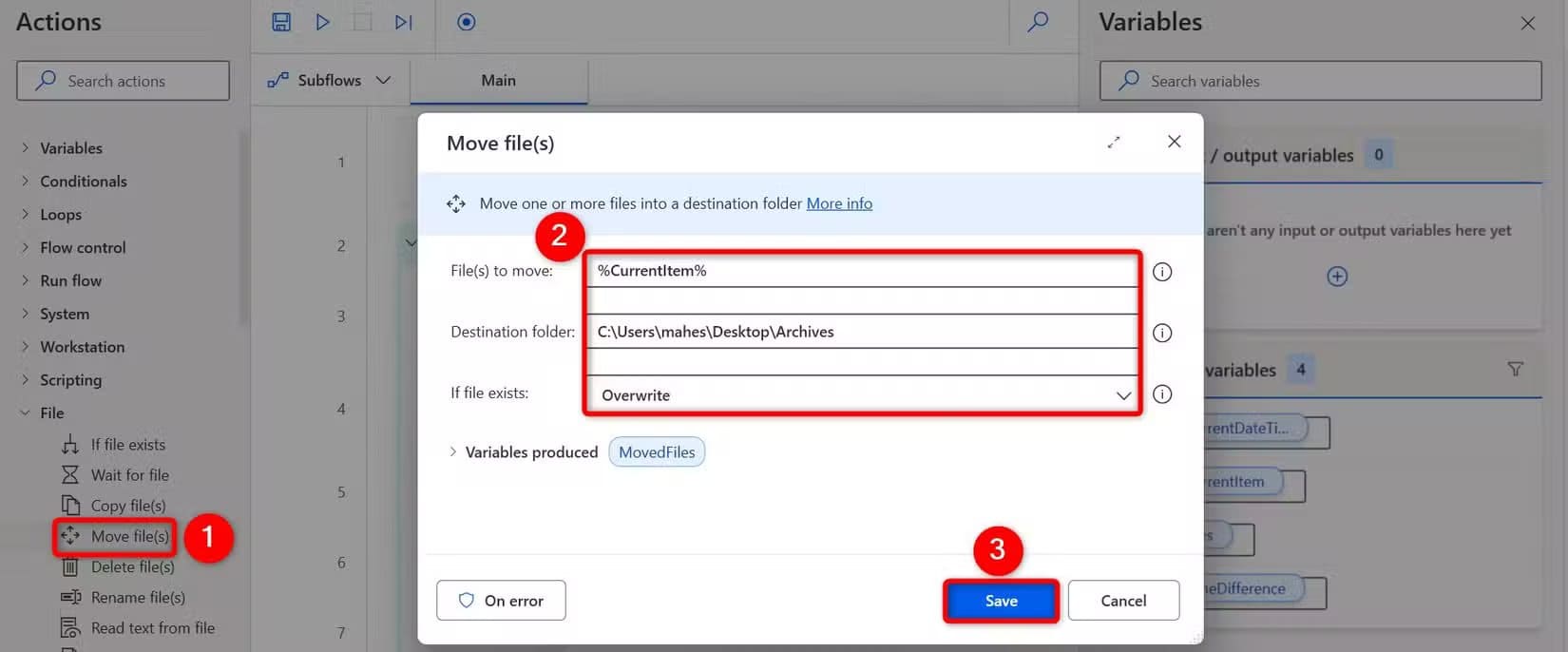 18-archive-old-files أدوات Power Automate لتسريع المهام اليومية على Windows 11