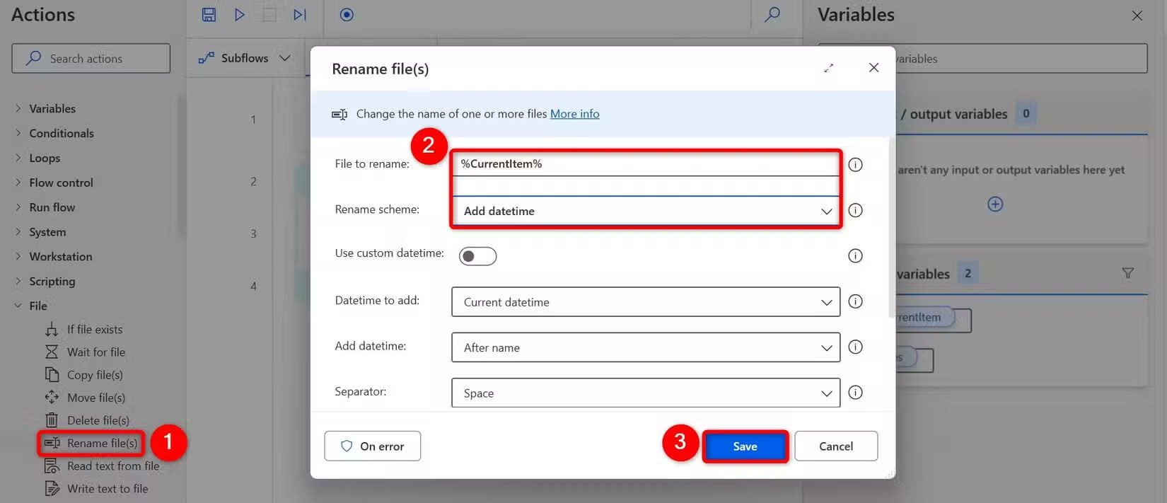 6-rename-files أدوات Power Automate لتسريع المهام اليومية على Windows 11