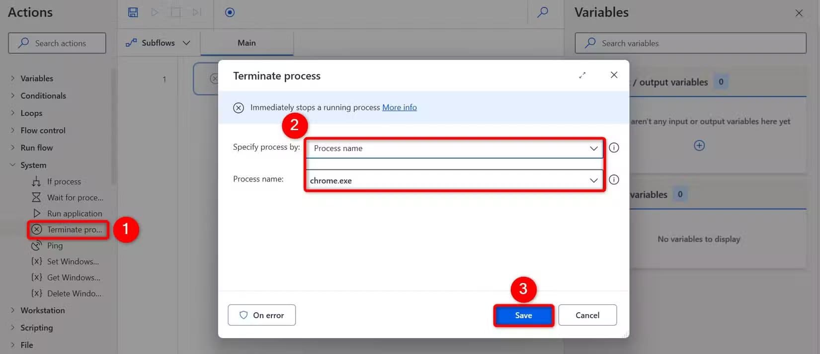 9-terminate-process أدوات Power Automate لتسريع المهام اليومية على Windows 11