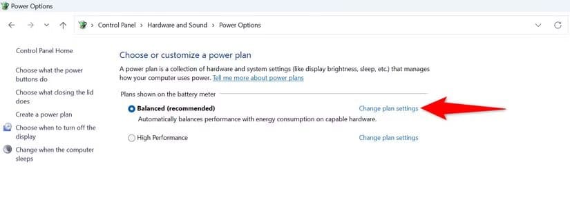 1-change-power-plan-settings الحل النهائي لتفعيل تنبيهات البطارية المخصصة على Windows 11