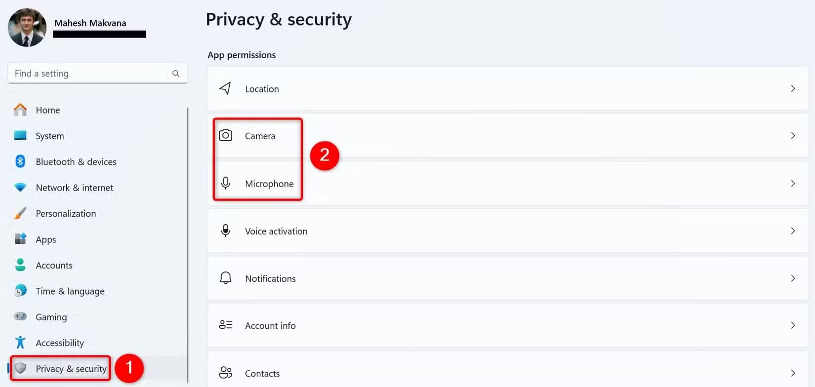 3-camera-mic-settings اكتشف بنفسك من يراقب الكاميرا والميكروفون على Windows 11