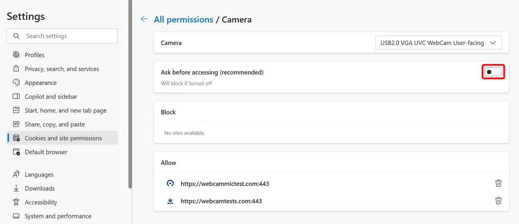 8-disable-camera-edge اكتشف بنفسك من يراقب الكاميرا والميكروفون على Windows 11