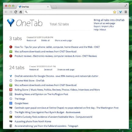 How-to-Save-Browser-Tabs-as-List-3 كيف تحفظ كل علامات التبويب المفتوحة كقائمة بضغطة واحدة