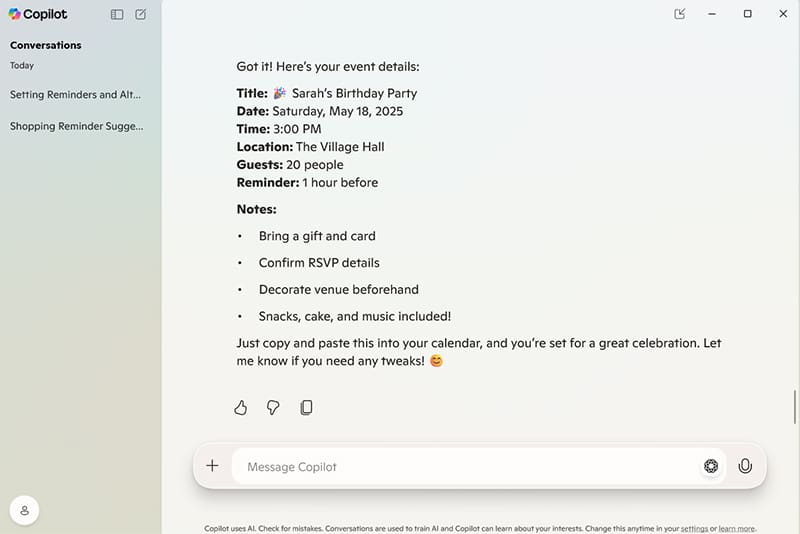 How-to-Use-Copilot-to-Set-Reminders-and-Calendar-Events-4 نظّم تذكيراتك ومواعيدك باستخدام Copilot بسهولة