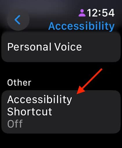 accessibility-shortcut-in-apple-watch-settings أسرار مذهلة في مركز التحكم Apple Watch لا يعرفها معظم المستخدمين