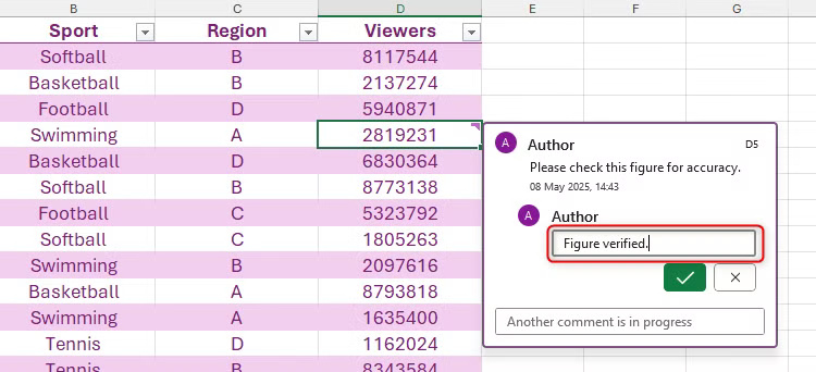 an-new-comment-is-being-added-to-a-thread-of-comments-on-a-cell-in-excel ما الفرق بين الملاحظات والتعليقات في Excel