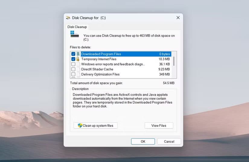 disk-cleanup-window-in-windows-11 تخلّص من هذه العادات لتسريع Windows 11 وتحسين أدائه