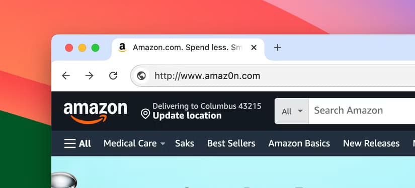 fake-amazon-link كيف تعرف أن موقع الويب مزيف وما العلامات التي تكشفه