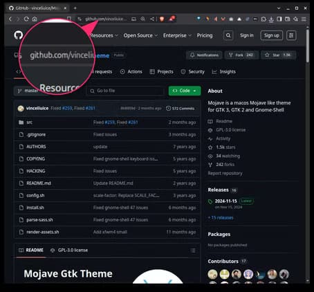 github-page-for-gnome-macos-theme كيف تجعل توزيعة Linux أكثر أمانًا بخطوات بسيطة