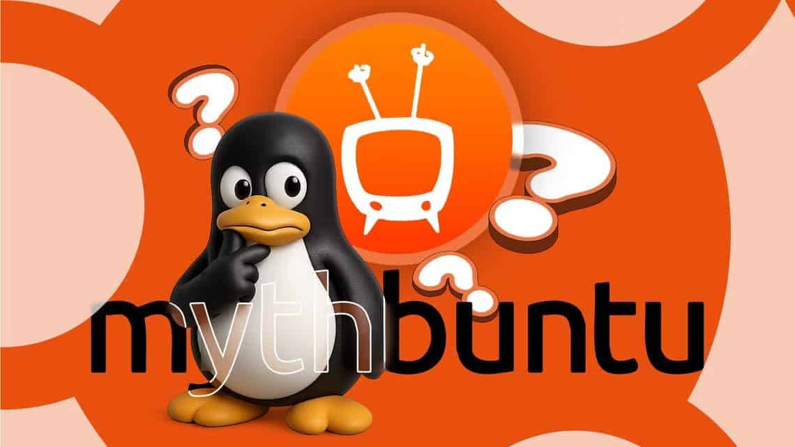 mythbuntu-logo-with-the-linux-mascot-next-to-it-with-a-confused-expression-and-some-question-marks-around نهاية Mythbuntu كيف اختفى مشروع Ubuntu المخصص للتلفزيون