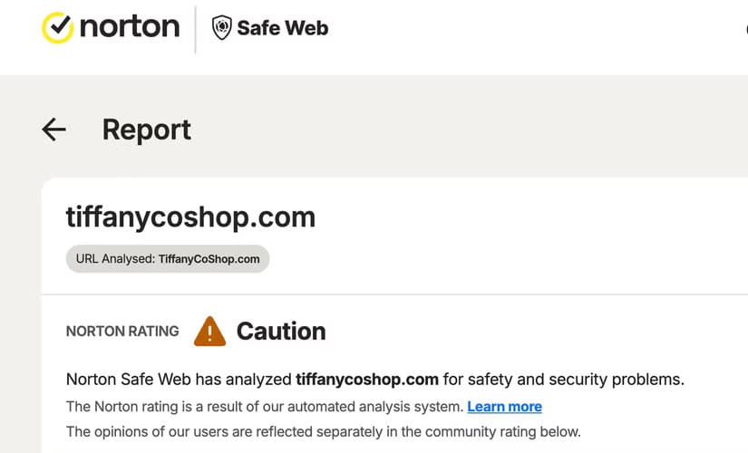 norton-safe-web-rating كيف تعرف أن موقع الويب مزيف وما العلامات التي تكشفه