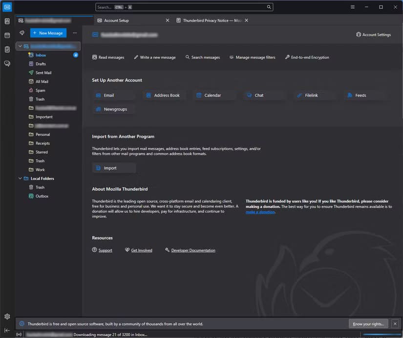 thunderbird-windows-main-screen أفضل تطبيقات ويندوز المجانية مفتوحة المصدر التي تستحق التجربة