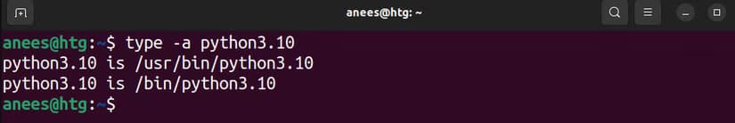 type-display-all-paths كيفية معرفة مسار الملف التنفيذي في نظام Linux باستخدام أوامر بسيطة