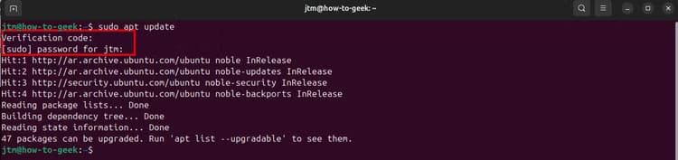 ubuntu-terminal-sudo-2fa-enabled كيف تجعل توزيعة Linux أكثر أمانًا بخطوات بسيطة