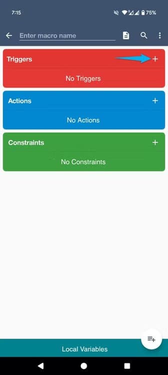 2-macrodroid-add-trigger كيف تجعل هاتف Android يفتح تطبيقًا تلقائيًا عند توصيل السماعات
