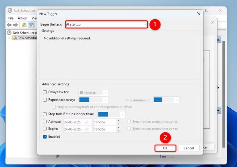 7-clear-temp-file-task-auto-startup كيف تجعل Windows 11 يحذف الملفات المؤقتة تلقائيًا دون تدخل