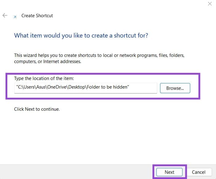 How-to-Hide-Files-and-Folders-Behind-a-Shortcut-5 طريقة إخفاء الملفات داخل اختصار لا يُثير الشك