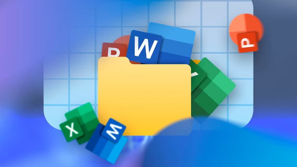 a-folder-with-some-microsoft-office-apps-and-icons برامج كتابة مفتوحة المصدر تغنيك عن Word