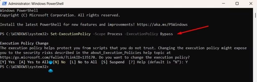 bypass-code-in-powershell استعادة المجلد الهام في Windows بعد حذفه بالخطأ