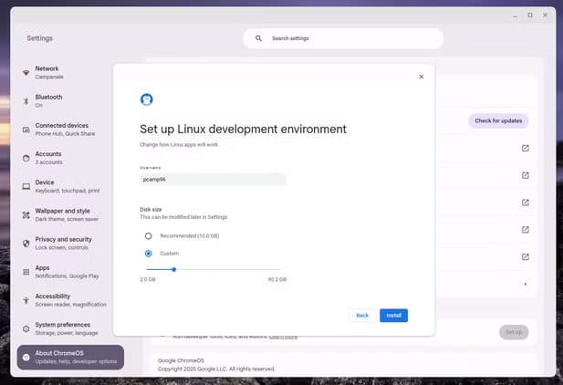 configuring-the-linux-development-environment-on-a-chromebook كيف تستخدم تطبيقات Linux على Chromebook لتوسيع قدراته