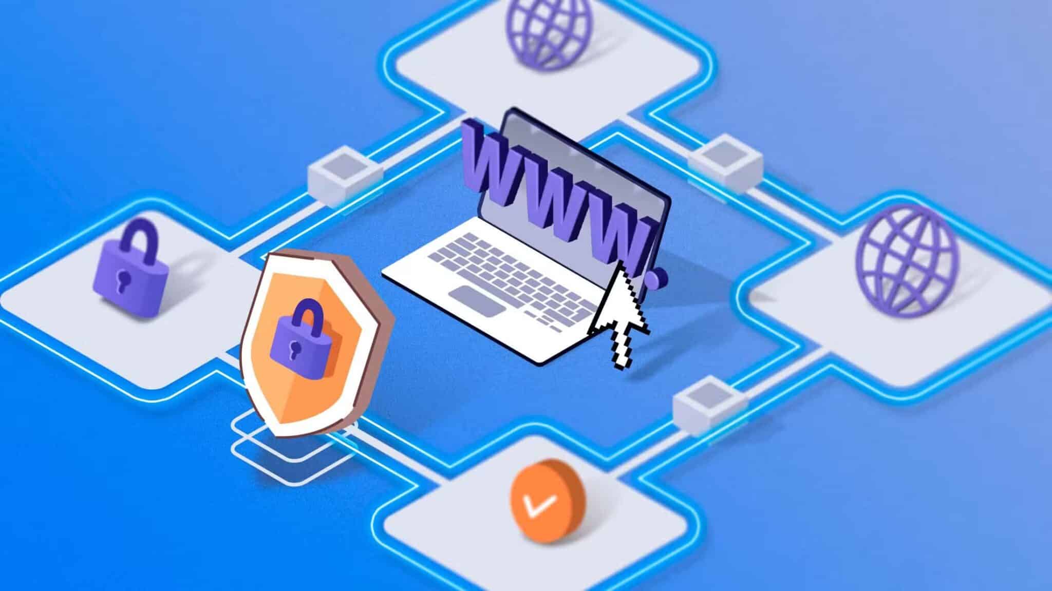 illustration-of-a-laptop-with-internet-and-security-icons-around-it-and-www-in-front-of-the-screen-scaled شراء أول نطاق بأفضل سعر مضمون
